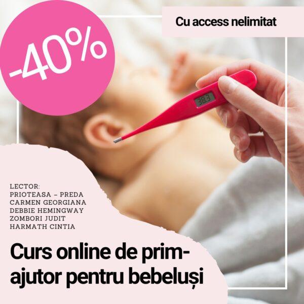 Curs online de prim-ajutor pentru bebeluși - acces nelimitat
