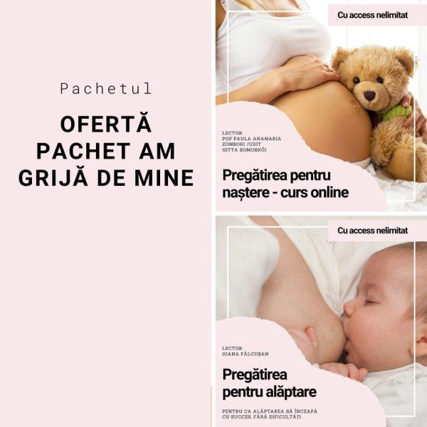 Ofertă pachet Am grijă de mine - Pregătirea pentru naștere și Pregătirea pentru alăptare